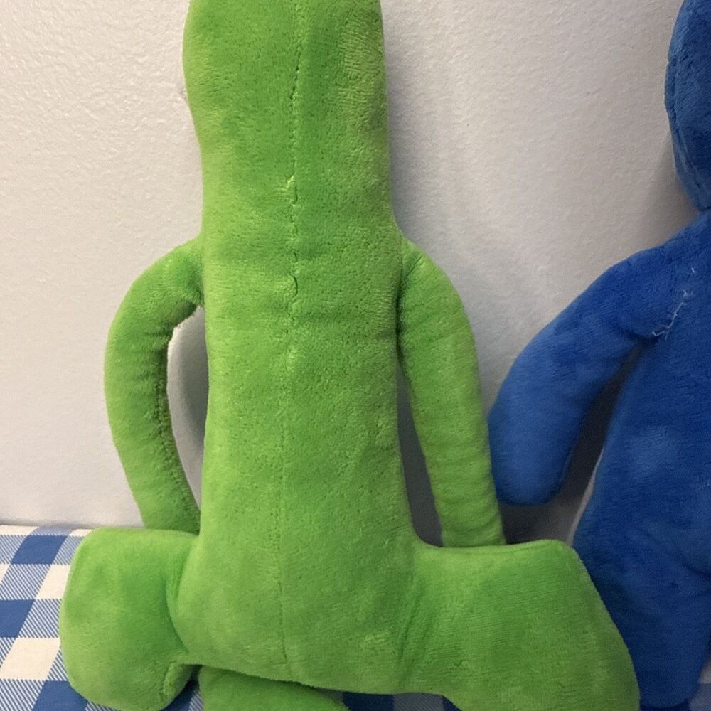 Rainbow Friends Plush Lot of 2, Blue + Green Monsters - Picture 9 of 12